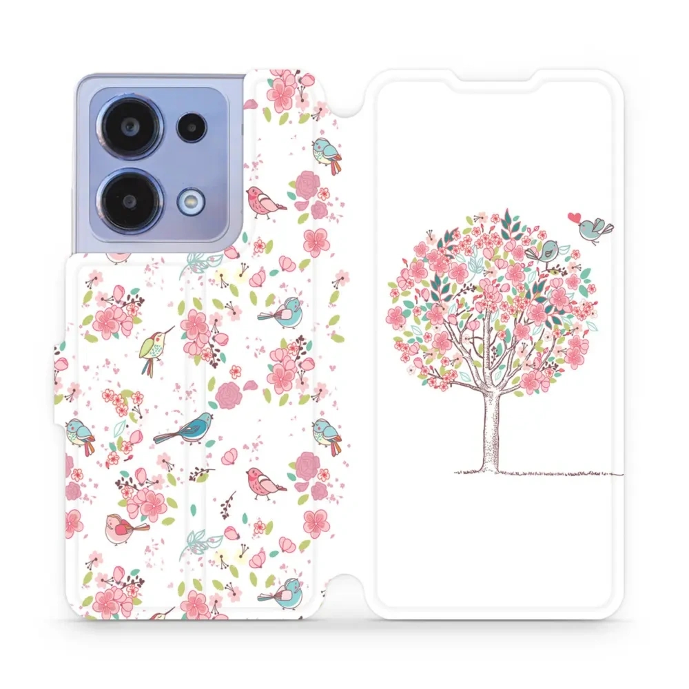 Etui z klapką do Xiaomi Poco M6 Pro 4G, Mobiwear Book, różowy gaj