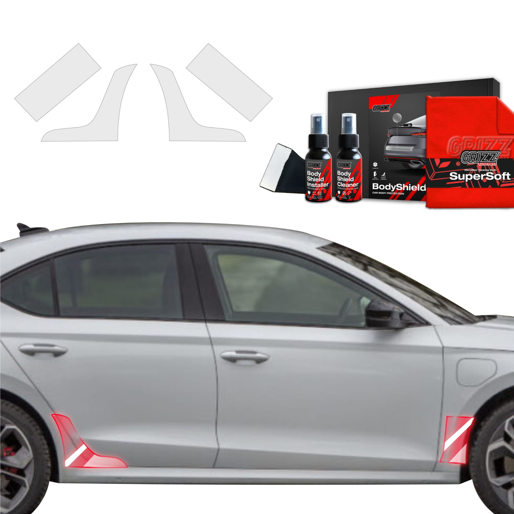 4w1 Folia ochronna Grizz Protector na nadkola do Skoda Octavia 4 Hatchback Facelifting (2024-2026)