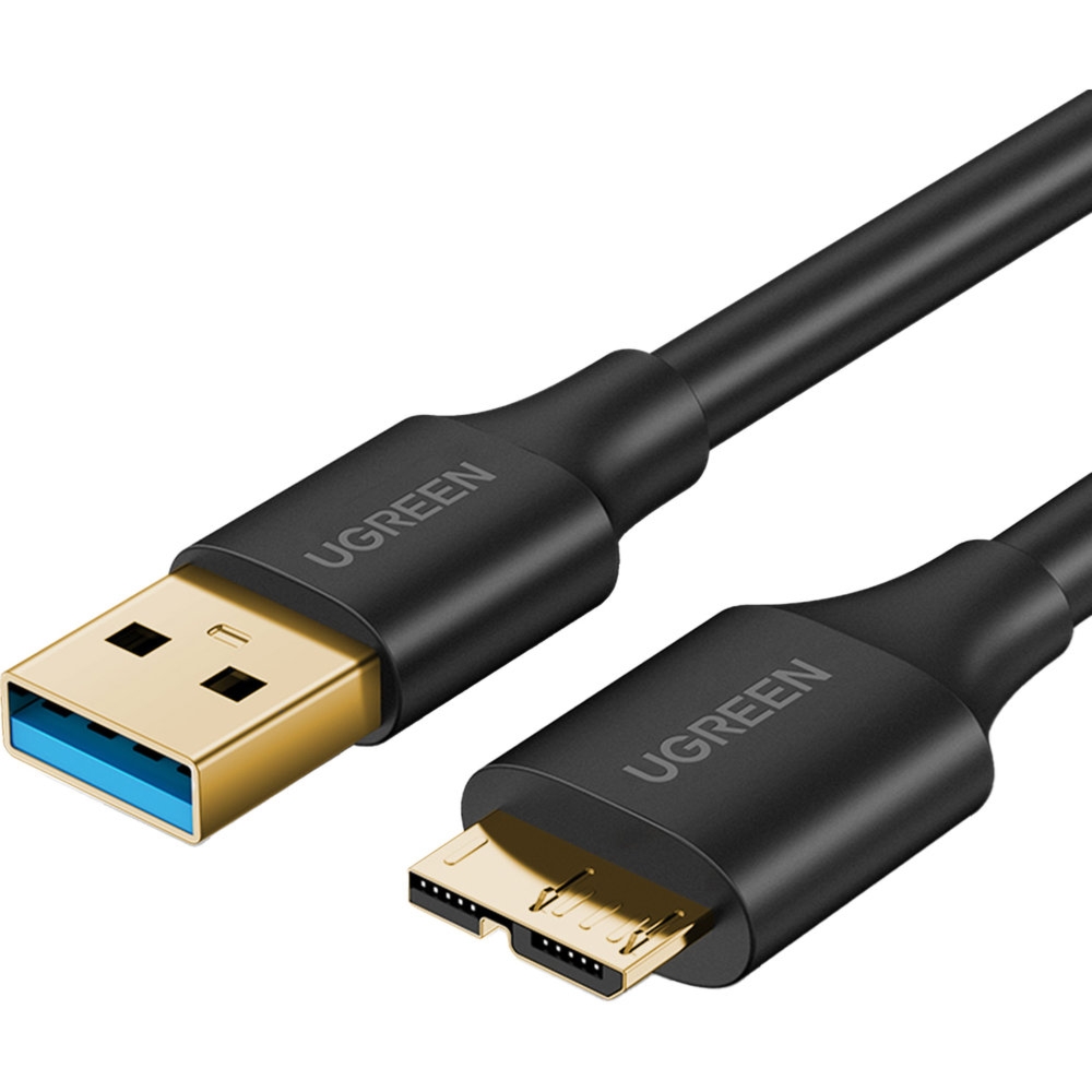 Kabel Ugreen US130 USB-A 3.0 do Micro USB-B 3.0 SuperSpeed 5 Gb/s, 15W, 2 m, czarny