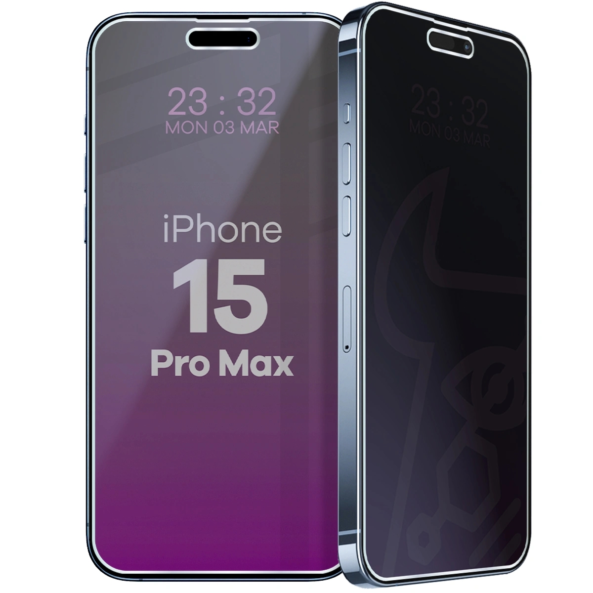 Prywatyzujące szkło hybrydowe Bizon Hybrid Shadow do iPhone 15 Pro Max, matowe