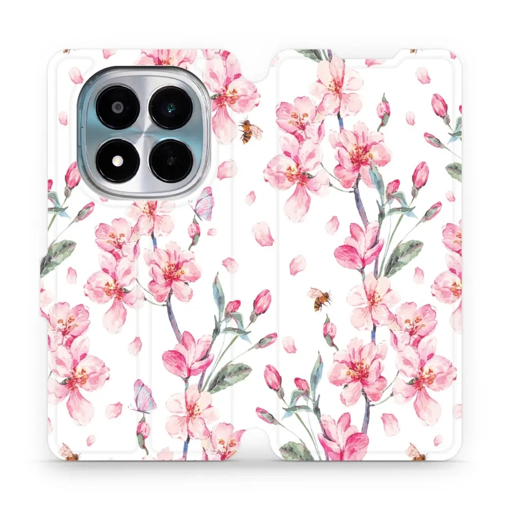 Etui z klapką do Xiaomi POCO M8 Pro 5G, Mobiwear Book, różowa wiosna