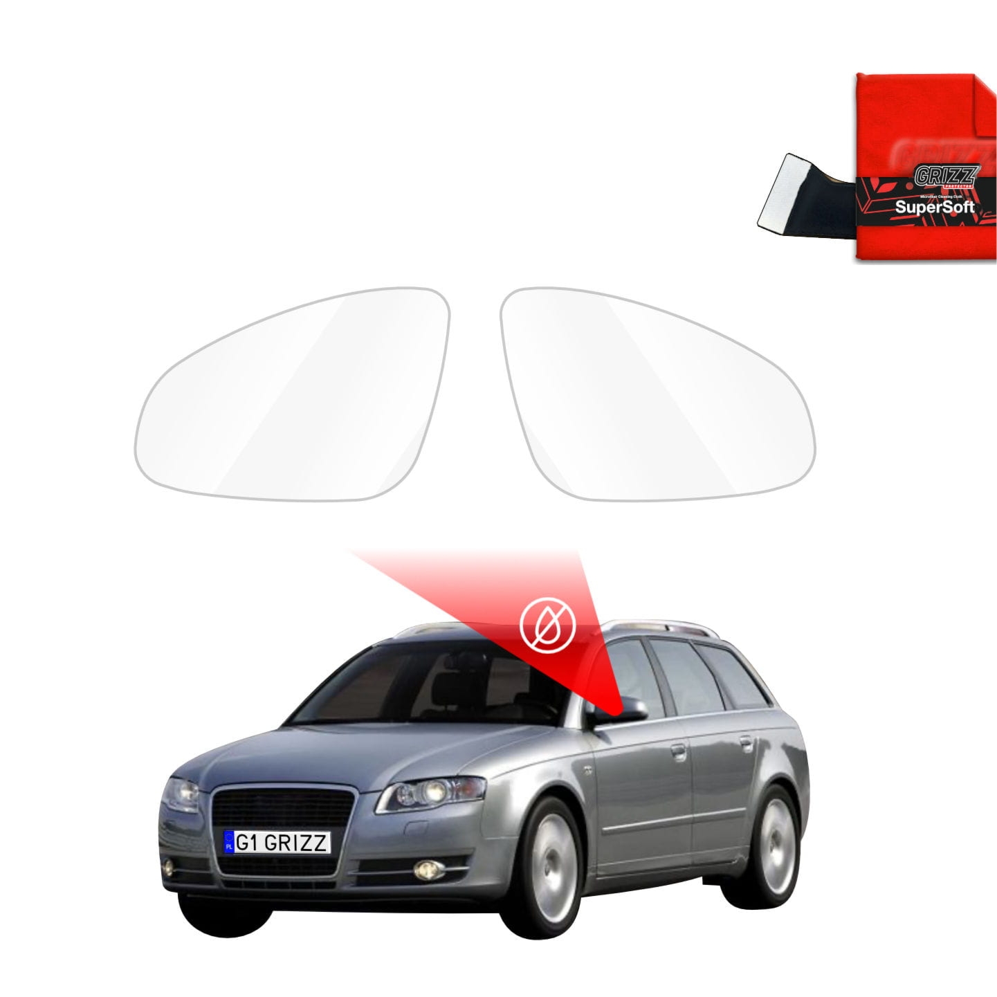 Folia przeciwdeszczowa Grizz Protector na lusterka do Audi A4 B7 Avant (2004-2008)