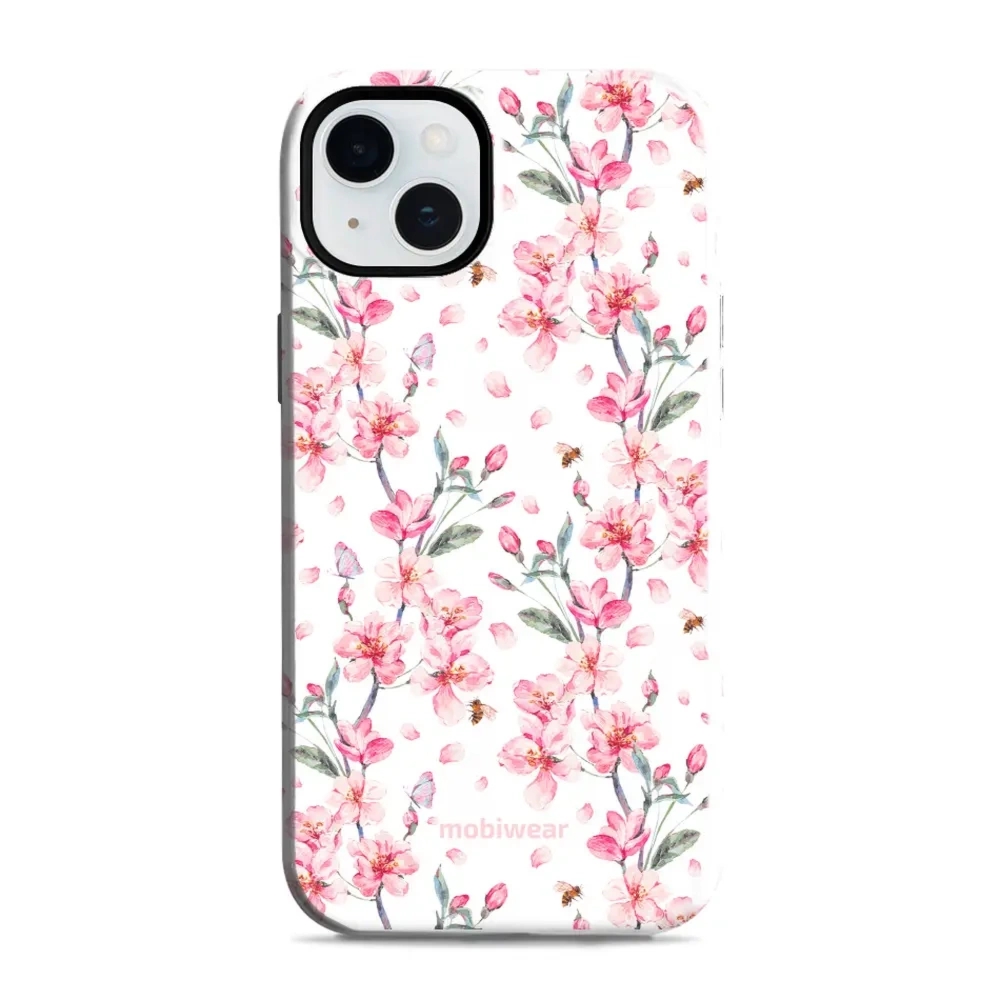 Etui ochronne do iPhone 15 Plus, Mobiwear Elite Pro, japoński bukiet