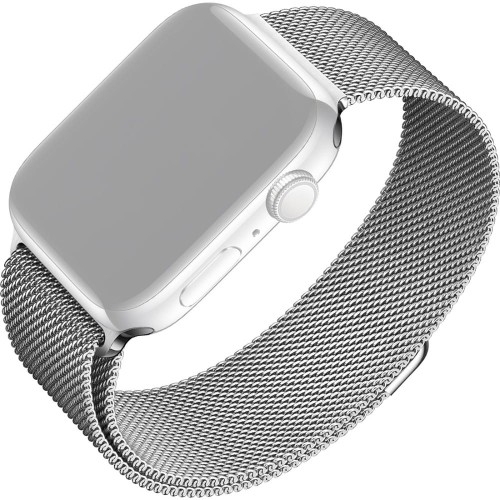 Image of Mediolański pasek Fixed Mesh Strap do Apple Watch 49/46/45/44 mm, srebrny