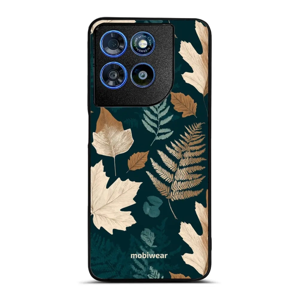 Etui ochronne do Motorola Moto G67 Power, Mobiwear Glossy Case, zielnik z liści i paproci