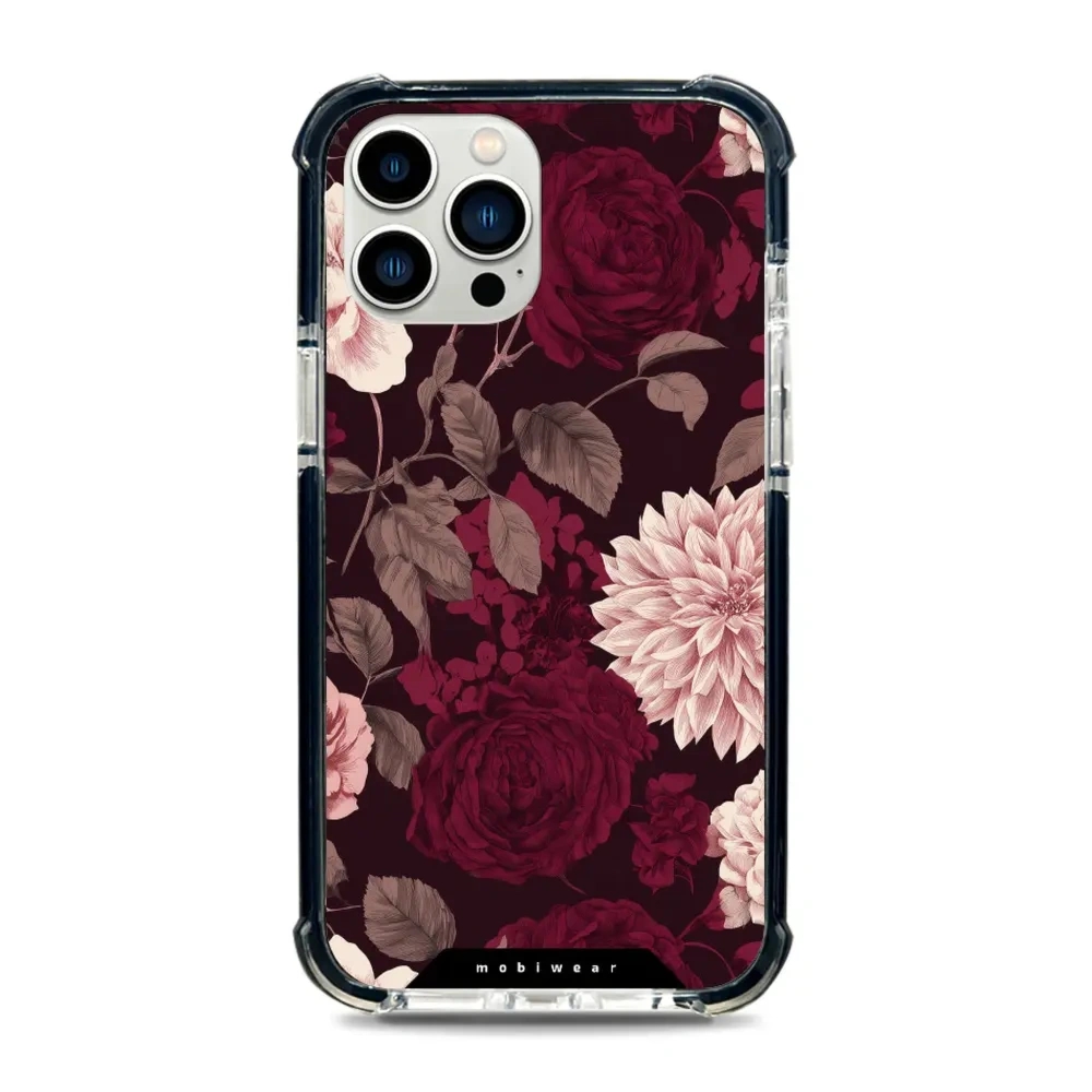 Etui ochronne do iPhone 12 Pro Max do MagSafe, Mobiwear Elite Bumper, wino i dalie