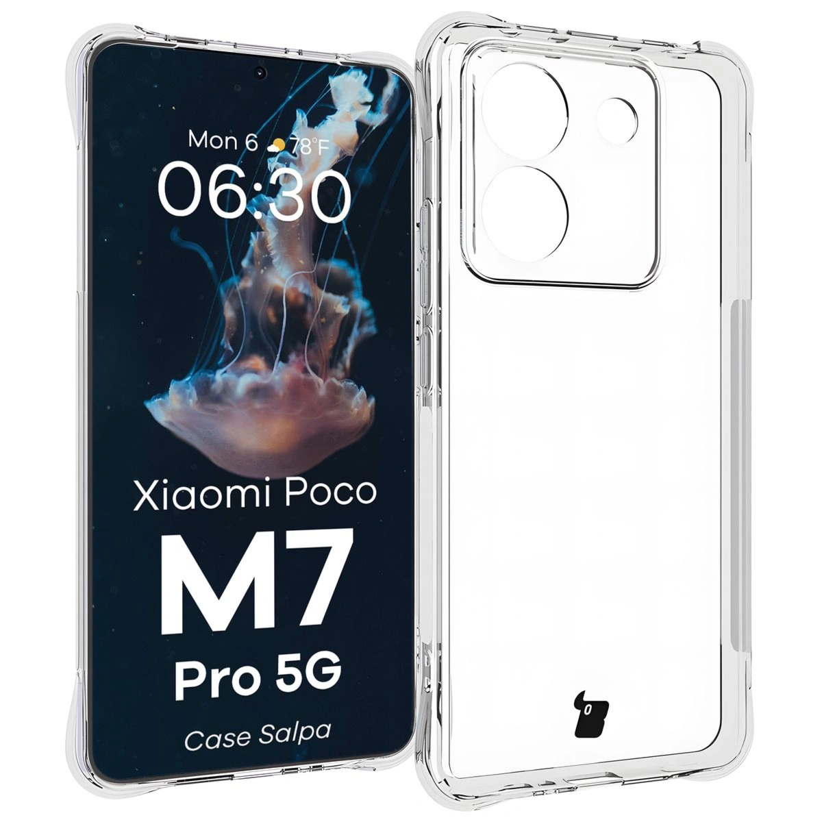Elastyczne etui Bizon Case Salpa do Xiaomi Poco M7 Pro 5G, przezroczyste
