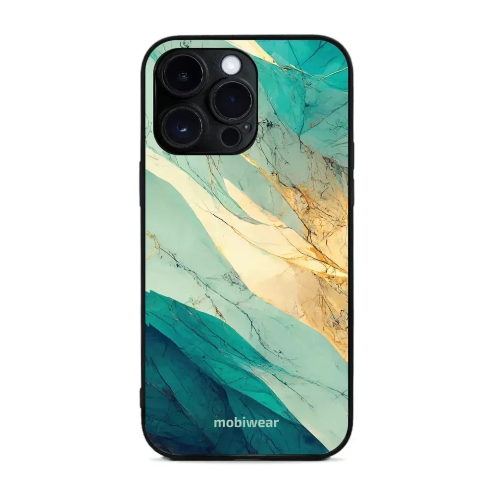 Etui ochronne do iPhone 14 Pro Max, Mobiwear Glossy Case, turkusowy marmur