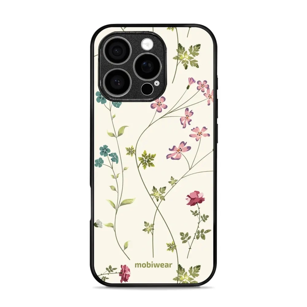 Etui ochronne do iPhone 16 Pro, Mobiwear Glossy Case, sielski kwiat