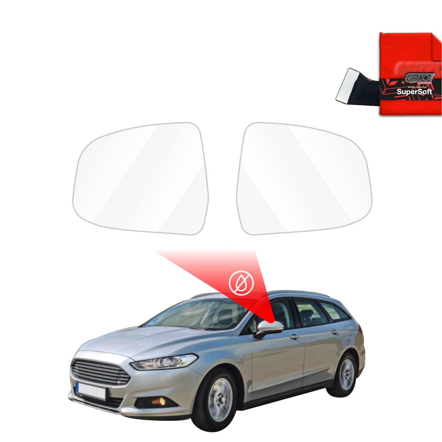 Folia przeciwdeszczowa Grizz Protector na lusterka do Ford Mondeo Mk5 Kombi (2014-2019)