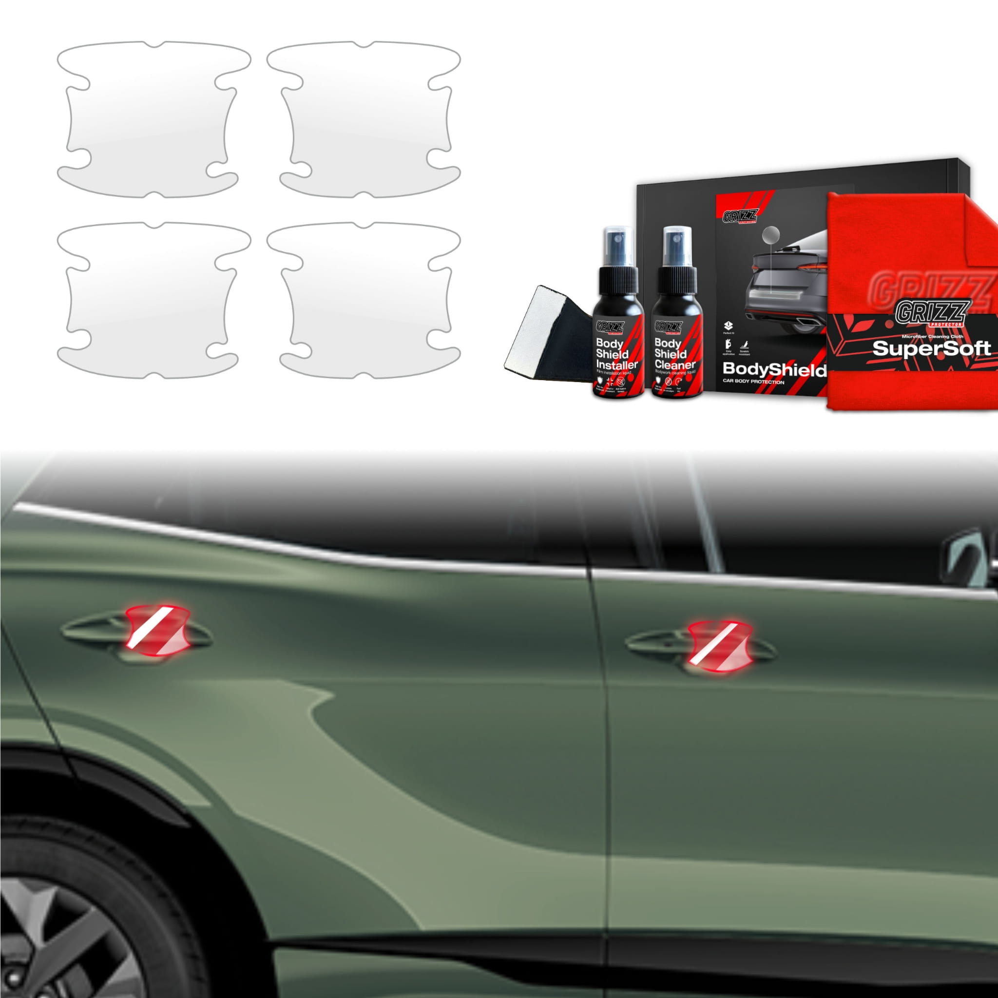 4w1 Folia ochronna pod klamki Grizz Protector do Kia Sportage 5 (2021-2025)