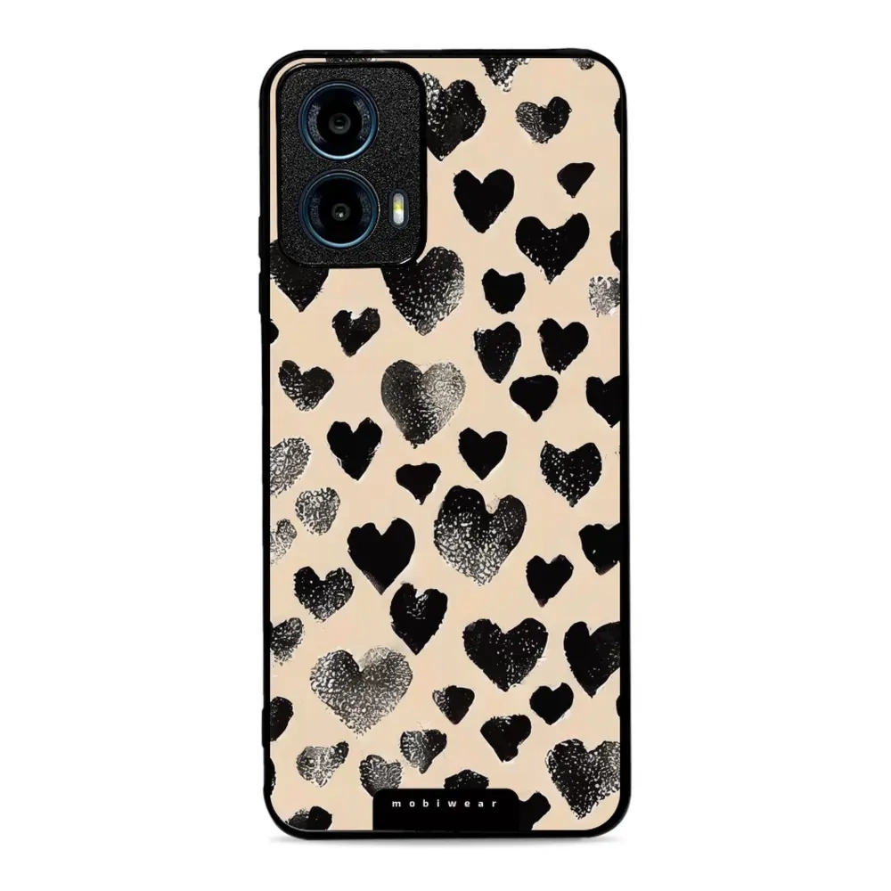 Etui ochronne do Motorola Moto G34 5G, Mobiwear Glossy Case, beżowa miłość