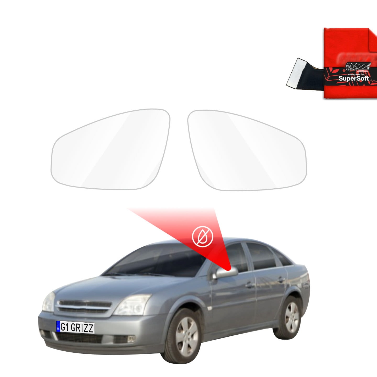 Folia przeciwdeszczowa Grizz Protector na lusterka do Opel Vectra C Liftback (2002-2005)