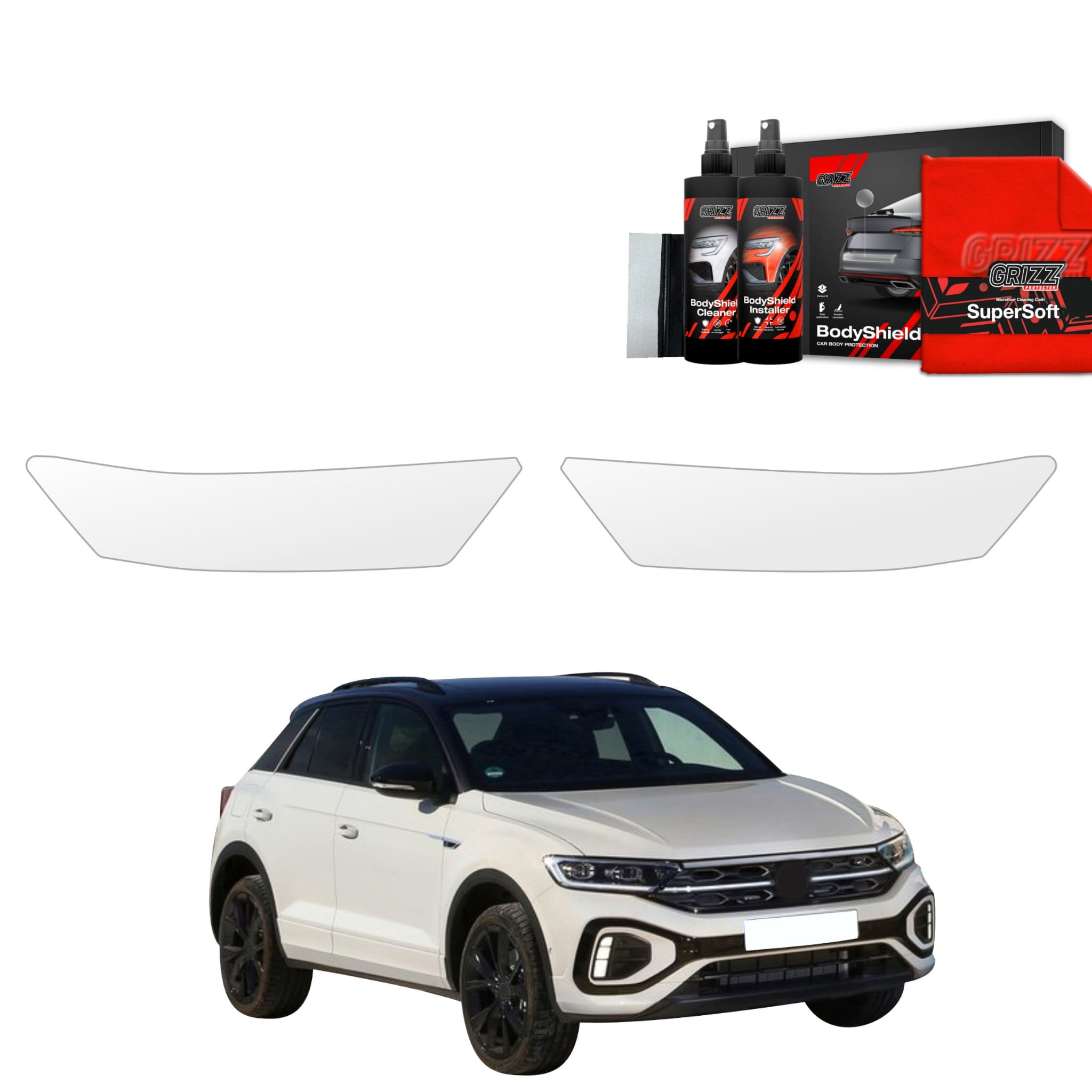 2w1 Folia ochronna na lampy Grizz Protector do Volkswagen VW T-Roc (2021-2025)