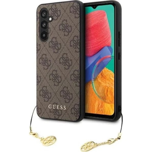 Image of Etui Guess 4G Charms Collection do Galaxy S23 FE, brązowe