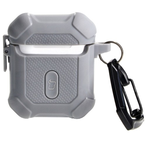Image of Etui Bizon Case Headphone Armor do Apple Airpods 1/2, szare