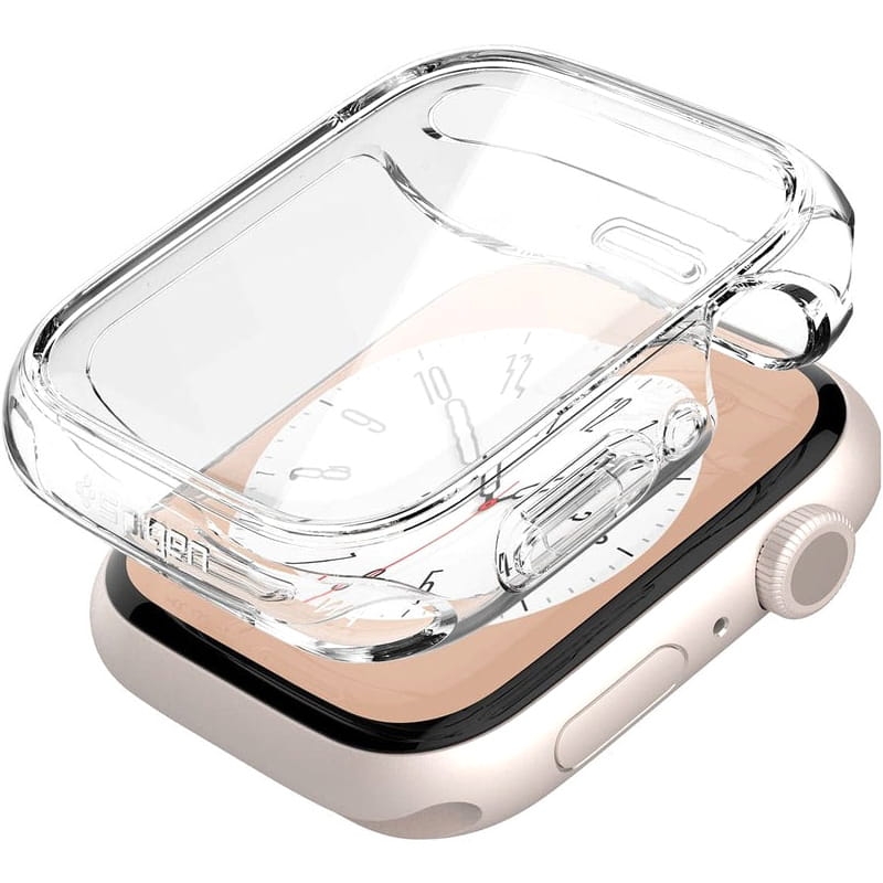 Image of Etui z osłoną ekranu Spigen Ultra Hybrid do Apple Watch 9 / 8 / 7 41 mm, przezroczyste