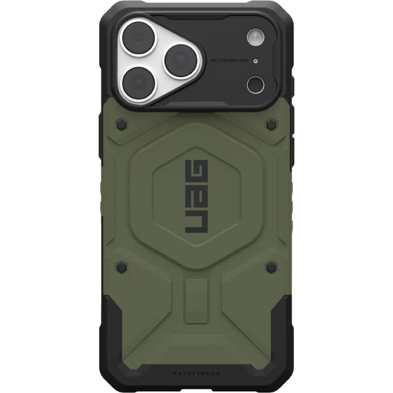 Etui pancerne UAG Pathfinder do MagSafe do iPhone 18 Pro Max / 17 Pro Max, oliwkowa z czarnymi elementami