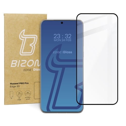 Image of Szkło hartowane BIZON Glass Edge 3D do Huawei P60 Pro