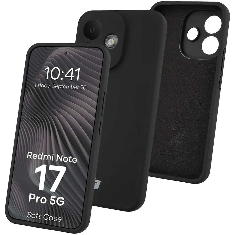 Silikonowe etui Bizon Soft Case do Xiaomi Redmi Note 17 Pro 5G, czarne