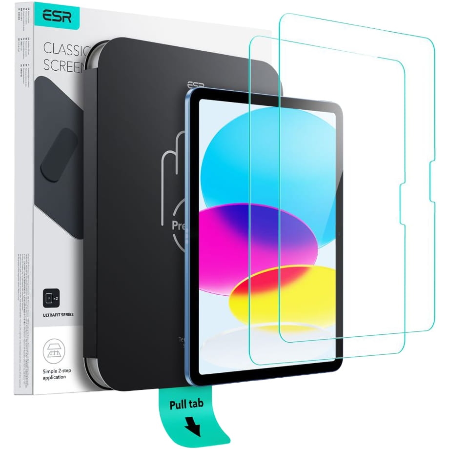 Image of Szkło hartowane z ramką pozycjonującą ESR UltraFit Tempered Glass do iPad 11 / 10 gen. 2025 / 2022, 2 sztuki