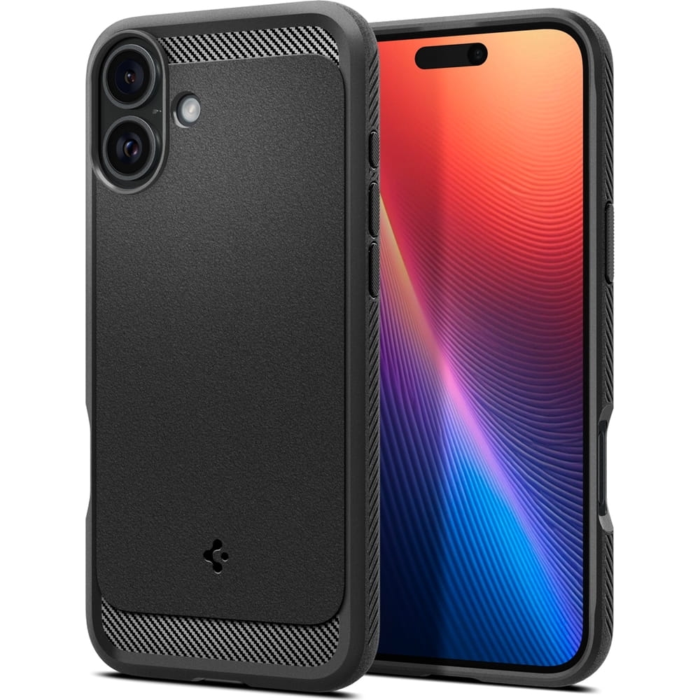 Image of Etui Spigen Rugged Armor Mag do MagSafe do iPhone 16 Plus, czarne