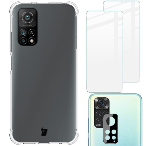 Image of Etui + 2x szkło + obiektyw Bizon Case Clear Pack Xiaomi do Redmi Note 11S 4G, przezroczyste