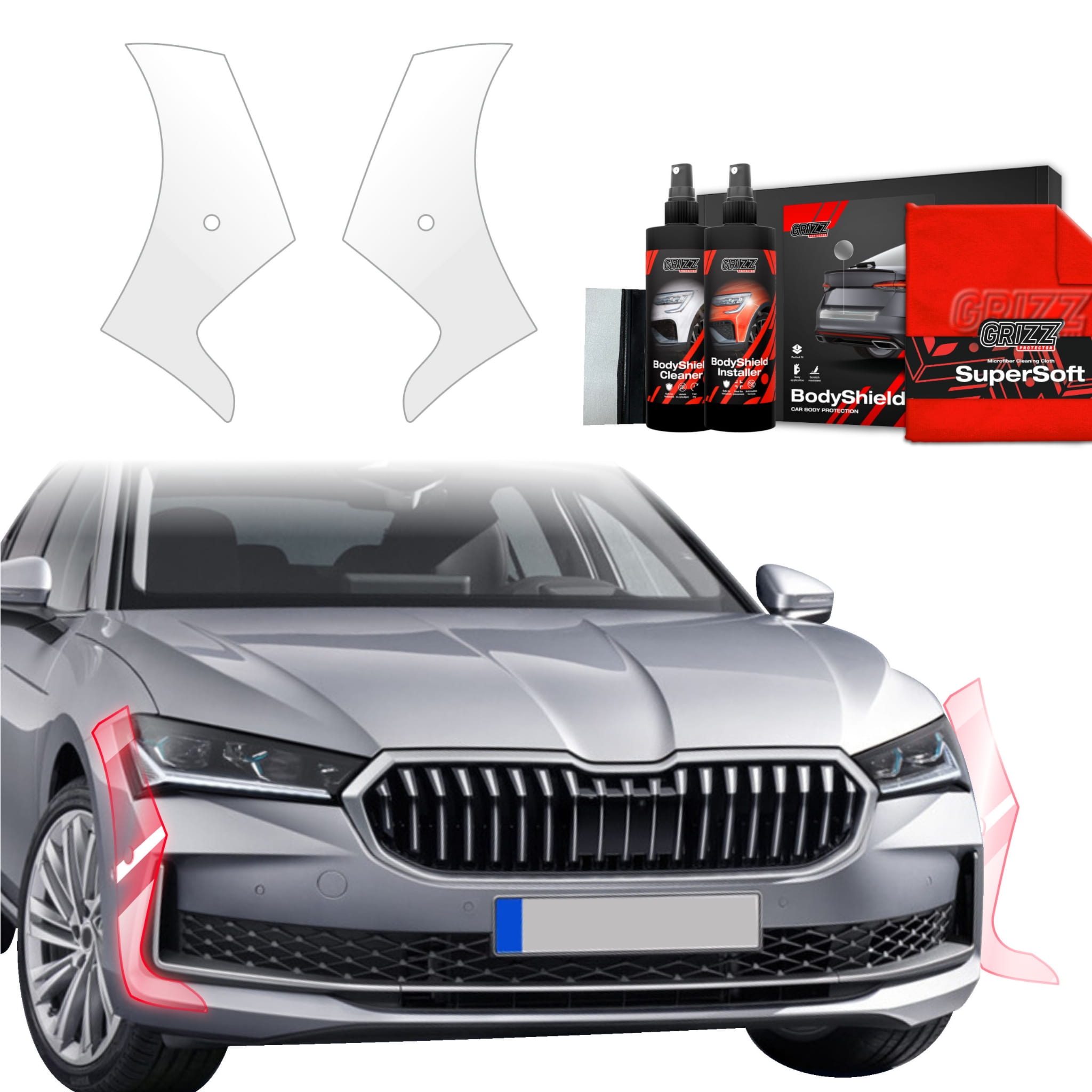 2w1 Folia ochronna Grizz Protector na zderzak do Skoda Superb 4 Liftback (2024-2026)