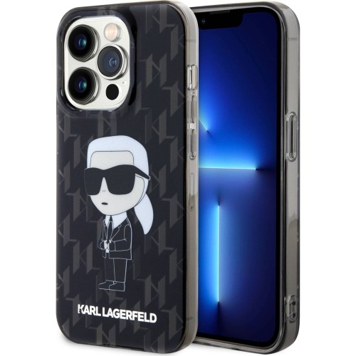 Image of Etui Karl Lagerfeld HardCase Monogram Ikonik do iPhone 15 Pro, czarne