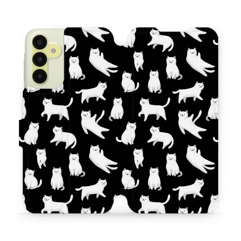 Etui z klapką do Galaxy A15 5G, Mobiwear Book, kotki luna