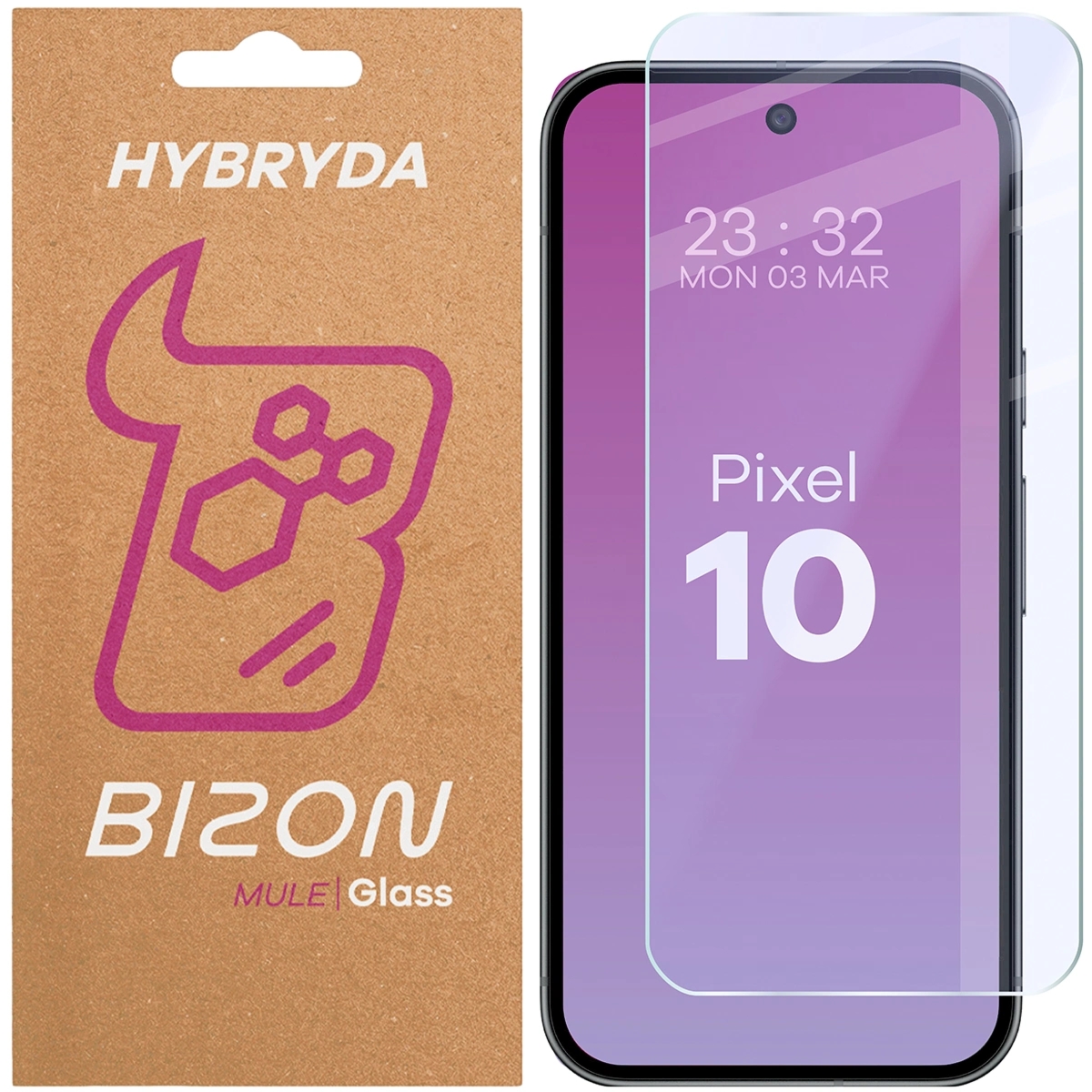 Elastyczne szkło hybrydowe Bizon Hybrid Mule do Google Pixel 10