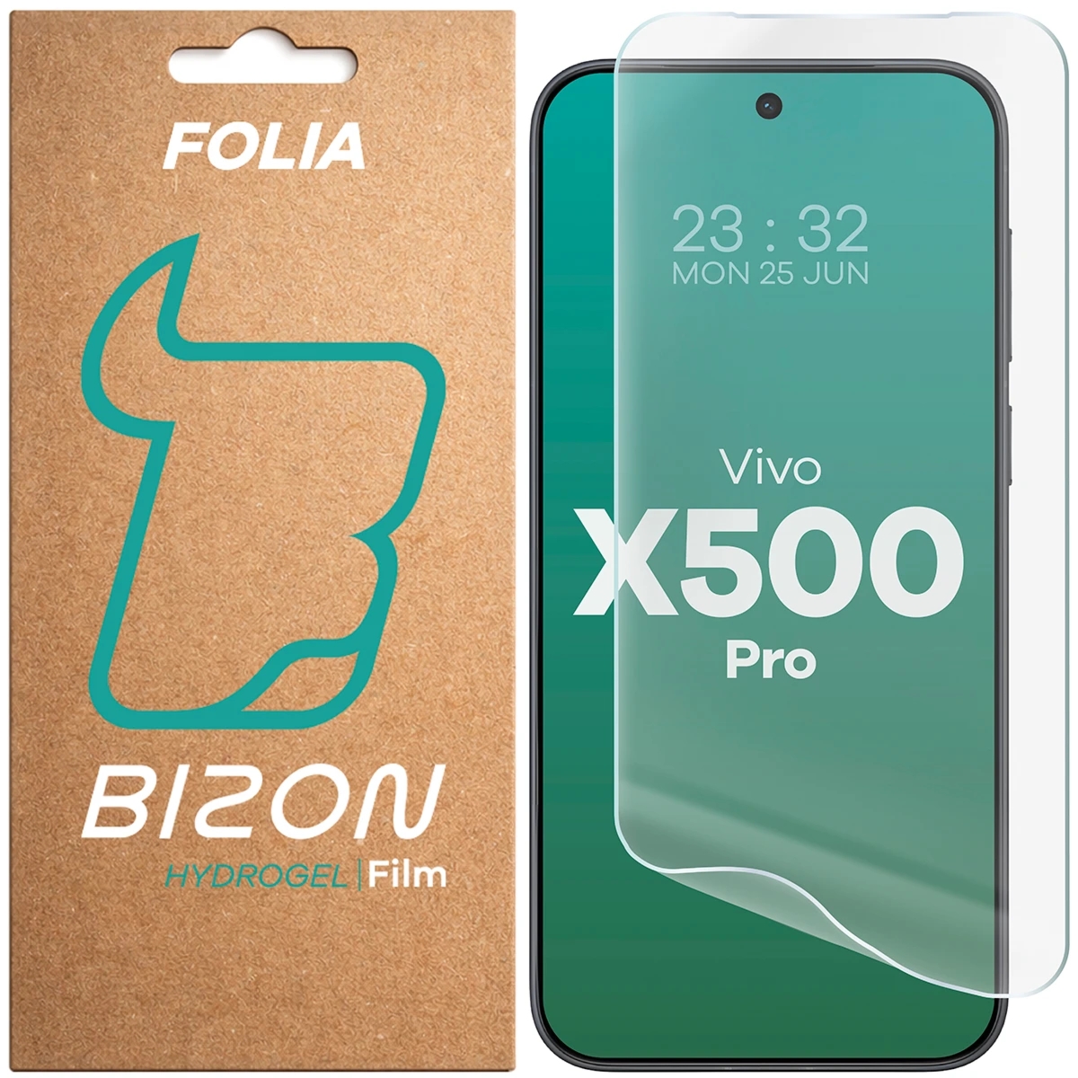 Folia hydrożelowa na ekran Bizon Film Hydrogel Front do Vivo X500 Pro, 1 sztuka