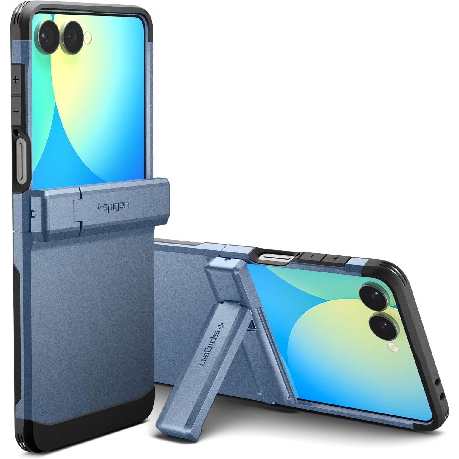 Etui Spigen Tough Armor Pro Mag do MagSafe do Galaxy Z Flip7, niebieskie
