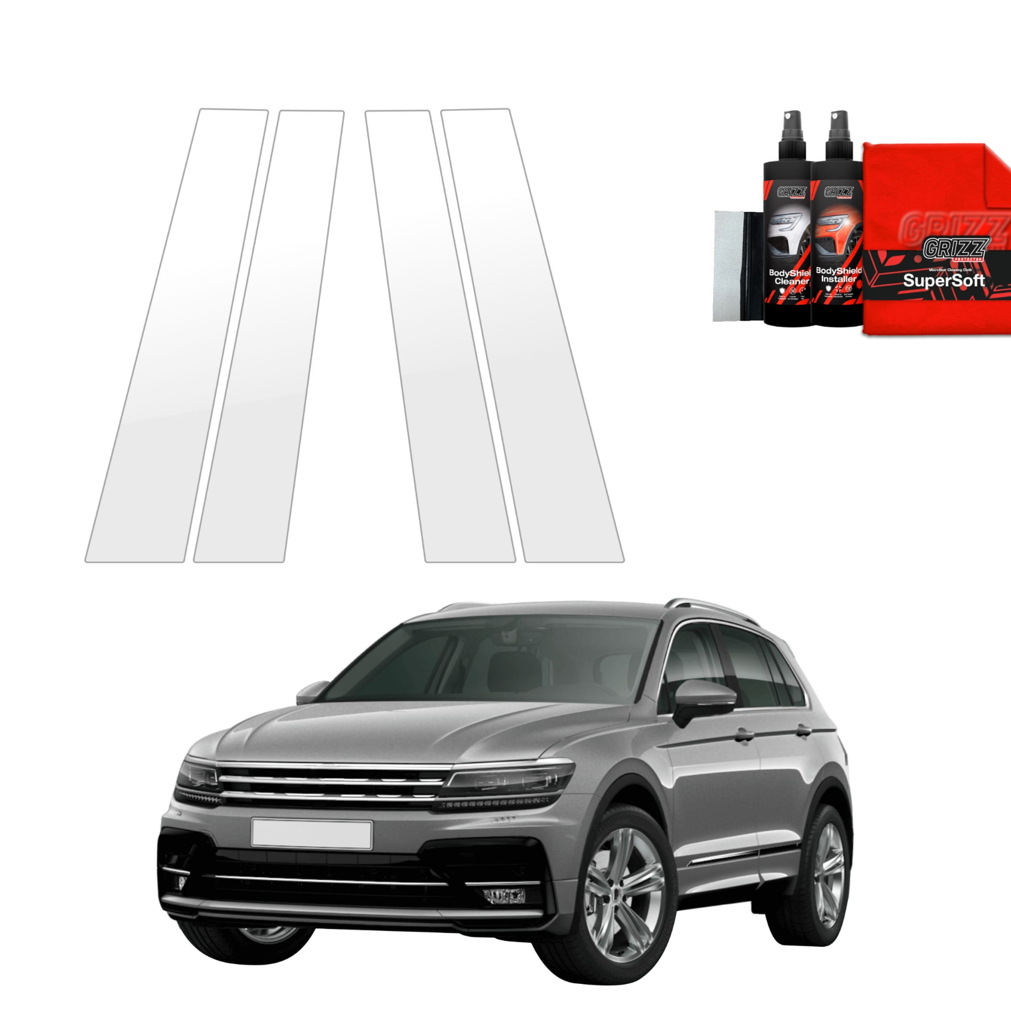 4w1 Folia ochronna na słupki Grizz Protector do Volkswagen Tiguan 2 (2016-2020)