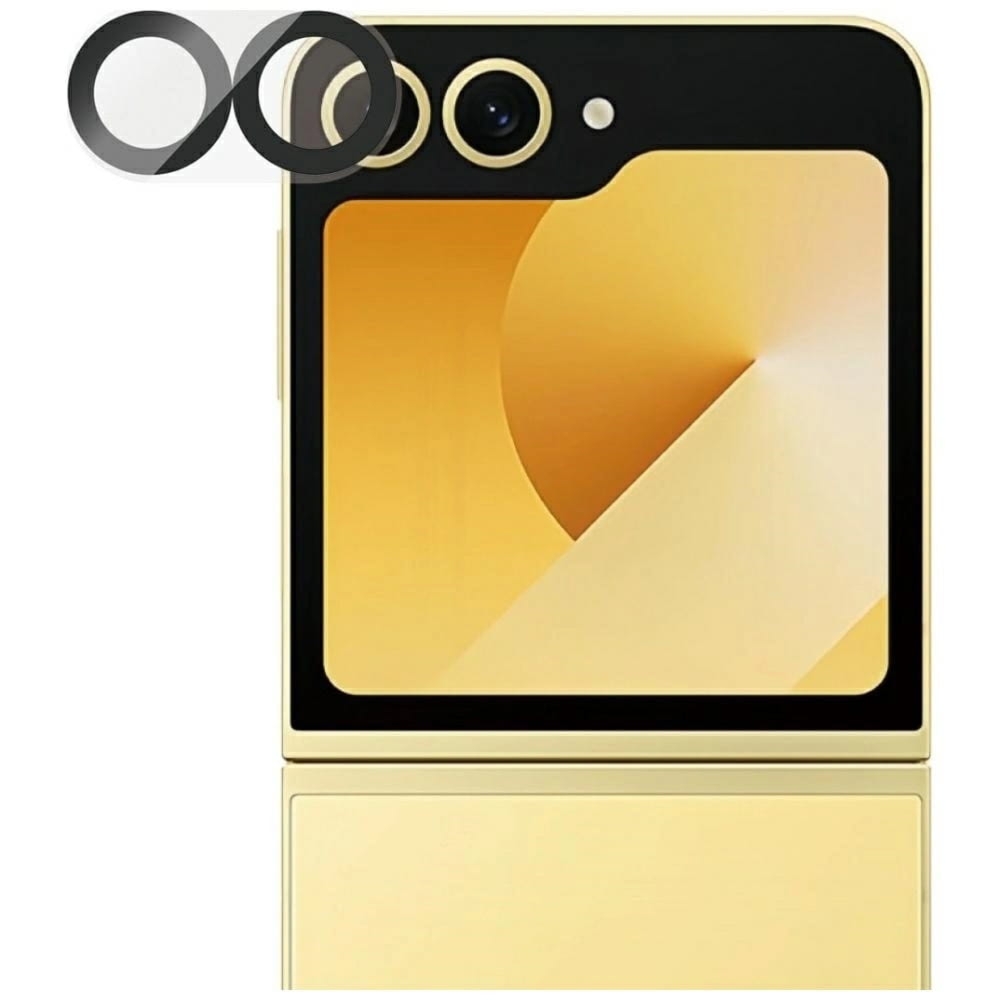 Szkło hartowane na aparat PanzerGlass PicturePerfect Camera Lens Protector dla Galaxy Z Flip7 FE, przezroczyste z czarną ramką