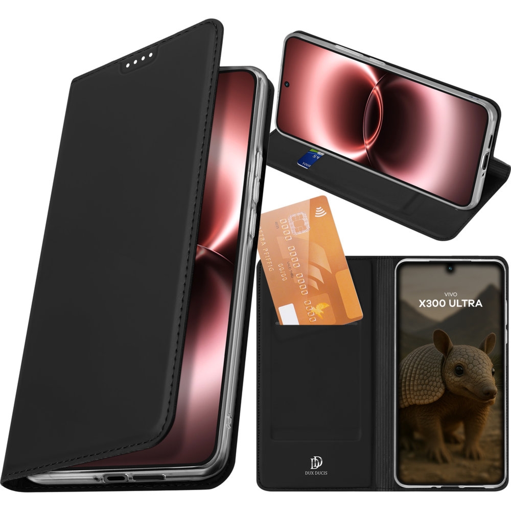 Etui z klapką Dux Ducis Skin Pro do Vivo X300 Ultra, czarne