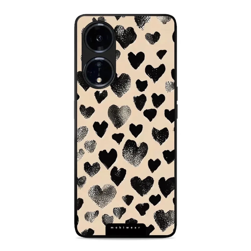 Etui ochronne do Oppo A98 5G, Mobiwear Glossy Case, beżowa miłość