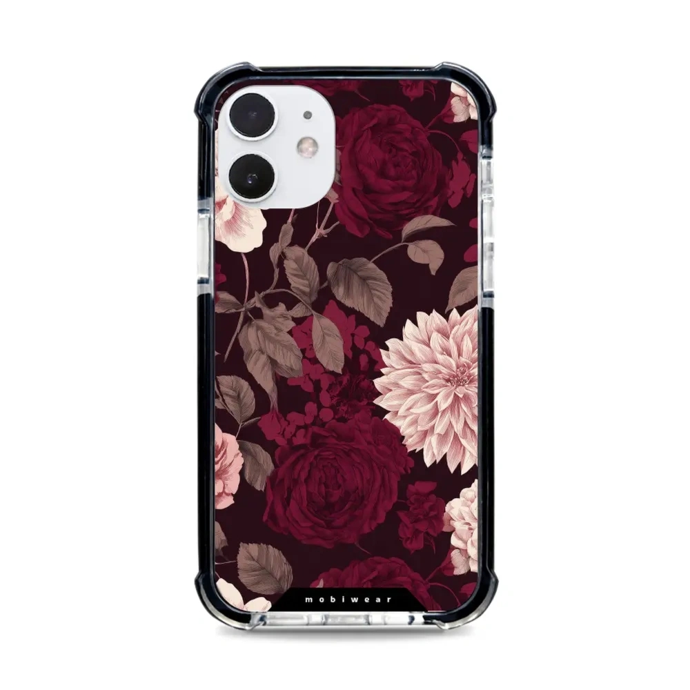 Etui ochronne do iPhone 12 do MagSafe, Mobiwear Elite Bumper, wino i dalie