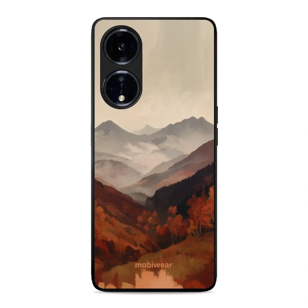 Etui ochronne do OPPO A98, Mobiwear Glossy Case, mglista dolina w górach