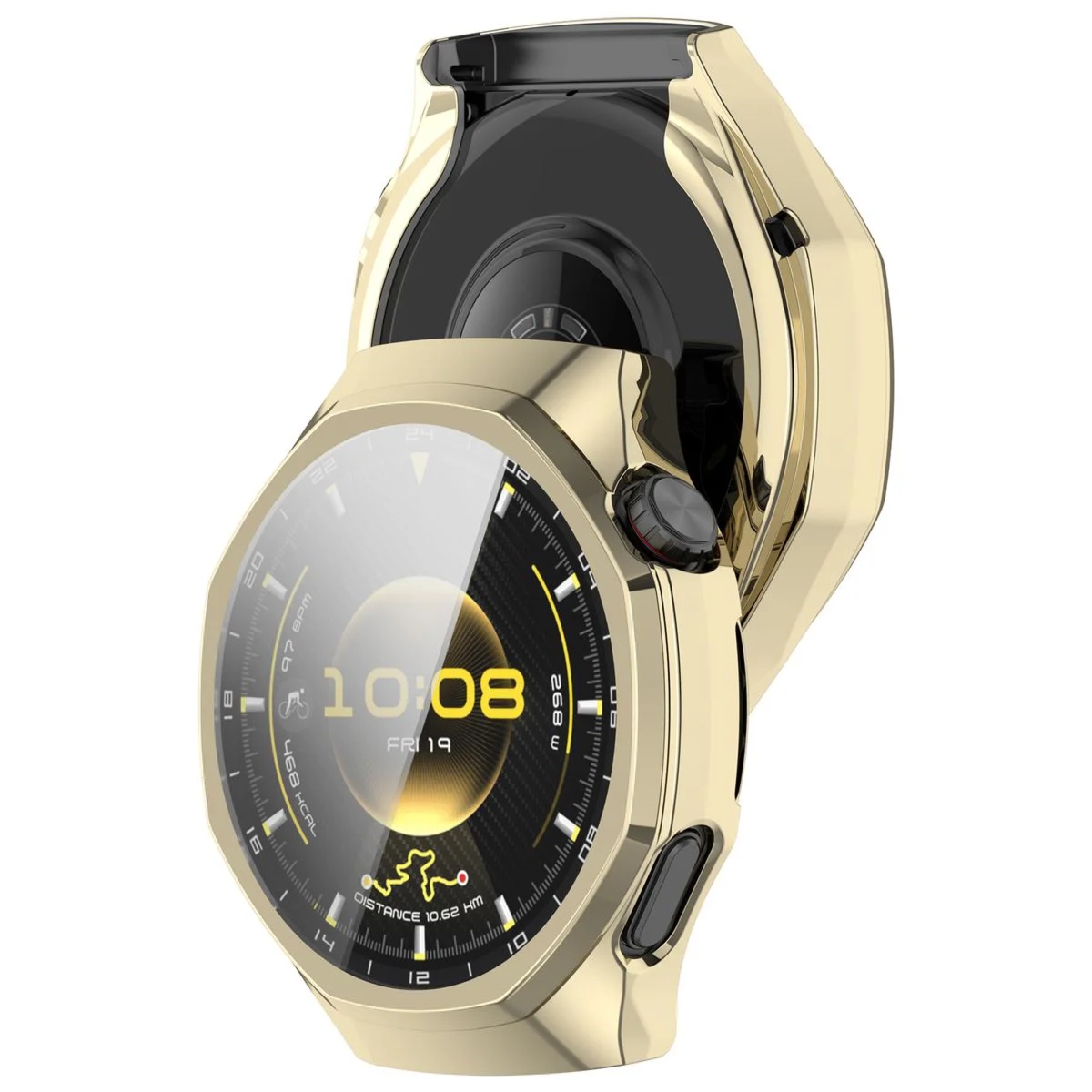 Etui z osłoną ekranu Bizon Case Watch Felipe do Huawei Watch GT 7 Pro 46 mm, złote