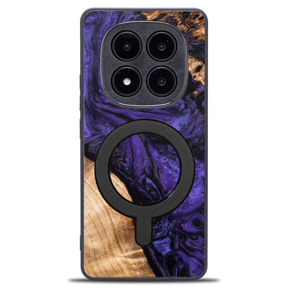 Drewniane etui do Xiaomi Redmi Note 14 Pro Plus 5G, Bewood Unique Violet do MagSafe