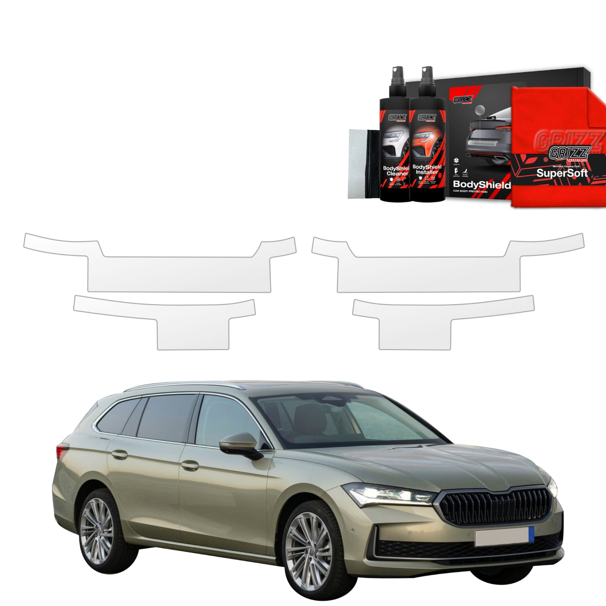 4w1 Folia ochronna Grizz Protector na progi do Skoda Superb 4 Combi (2024-2026)
