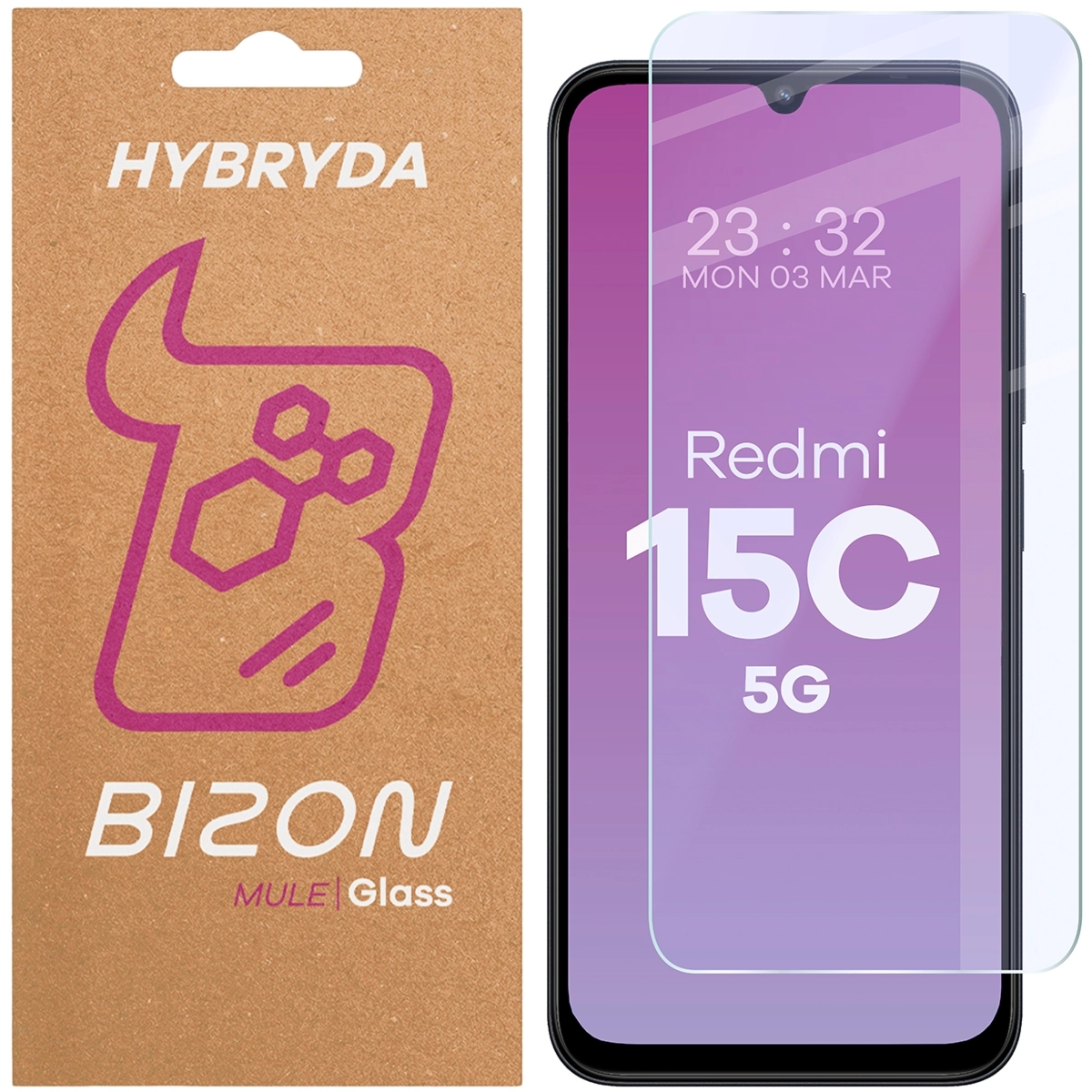 Elastyczne szkło hybrydowe Bizon Hybrid Mule do Xiaomi Redmi 15C 5G