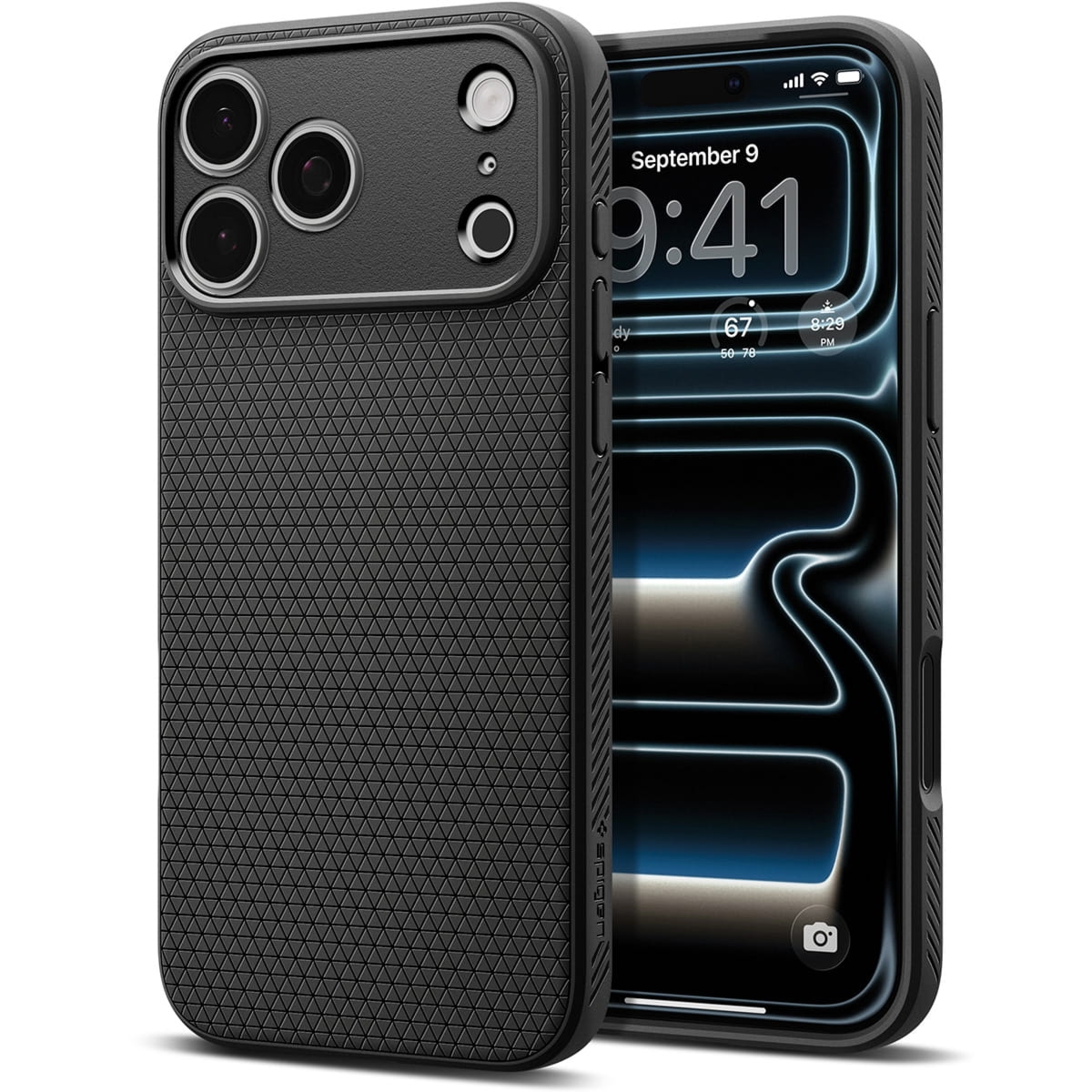 Etui Spigen Liquid Air do iPhone 17 Pro, czarne