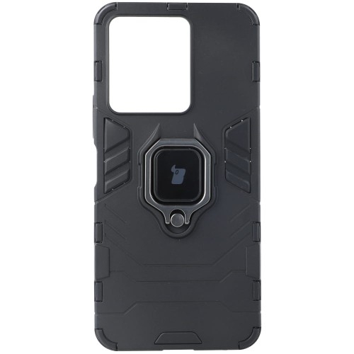 Image of Etui Bizon Case Armor Ring do VIVO Y35/Y22S, czarne