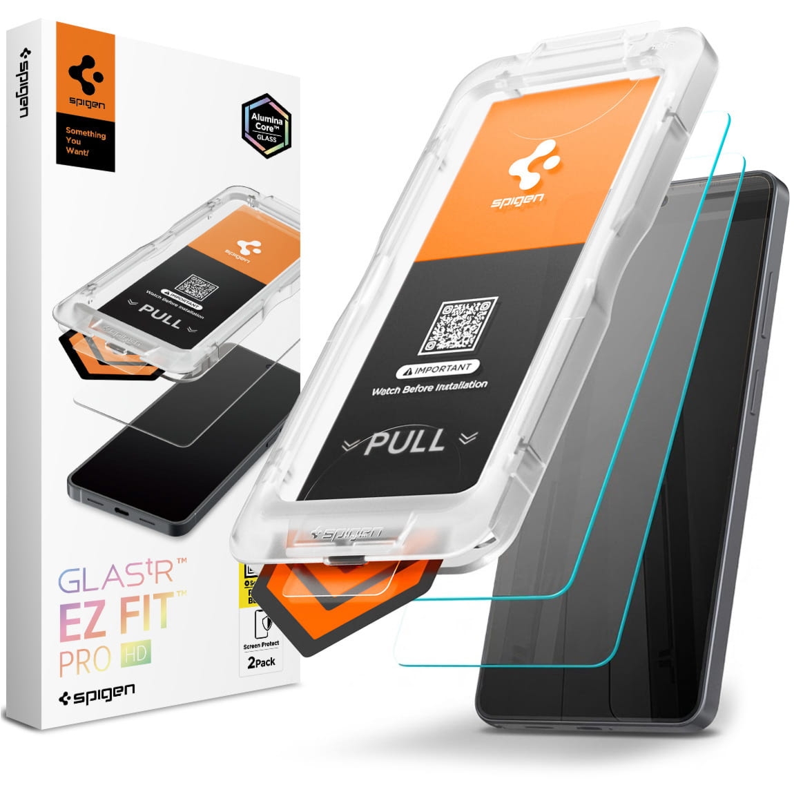 OUTLET: Szkło do etui + Aplikator Spigen Glas.tR EZ Fit Pro 2-Pack (AC) do Galaxy S26 Ultra