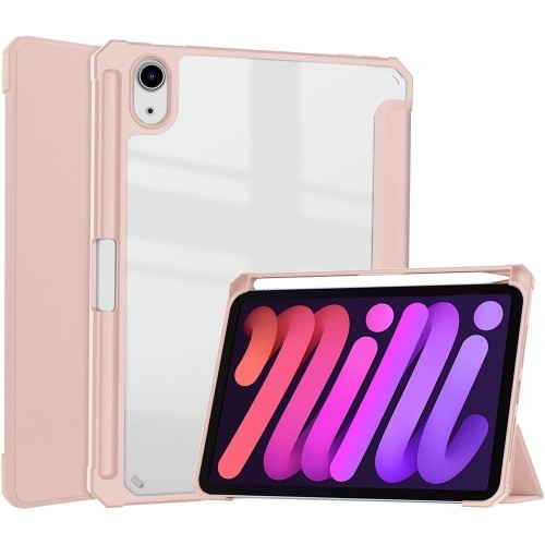 Image of Etui Bizon Case Tab Clear Matt do Apple iPad Mini 7 2024 / 6 2021, różowozłote