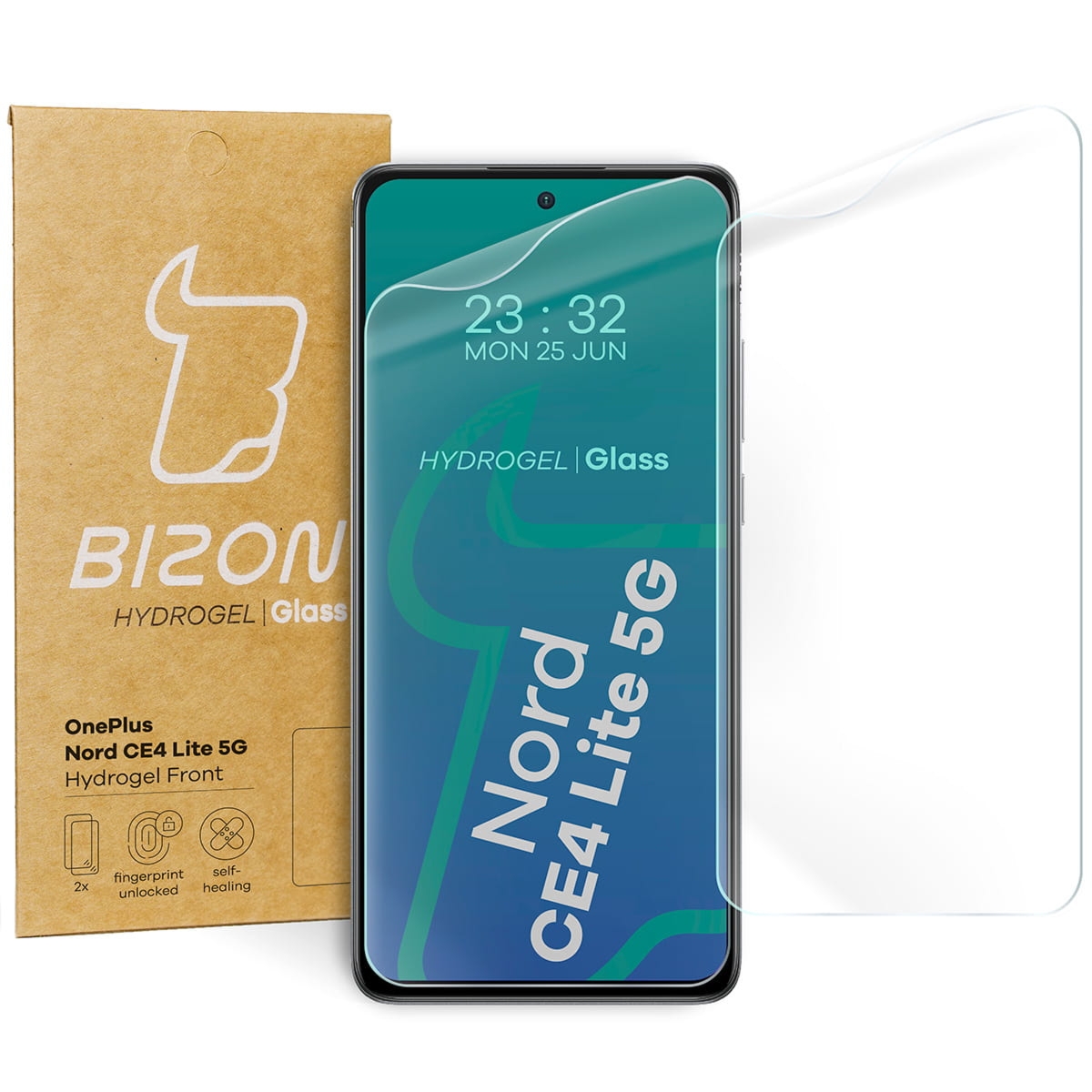 Folia hydrożelowa na ekran Bizon Film Hydrogel Front Duo do OnePlus Nord CE4 Lite 5G, 2 sztuki