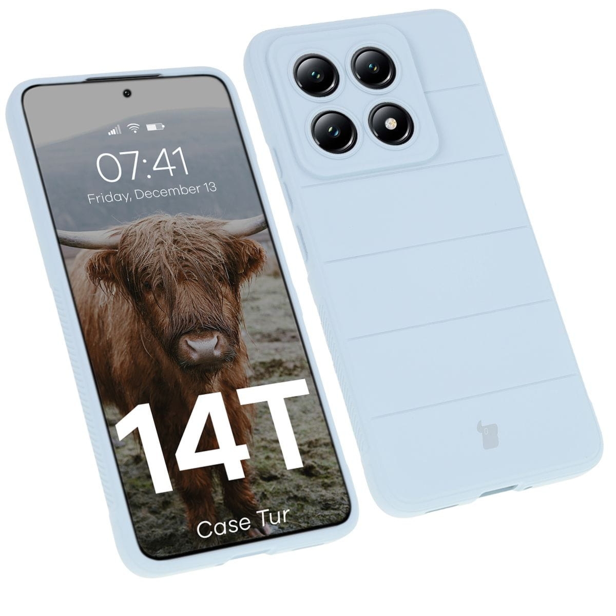Pancerne etui Bizon Case Tur do Xiaomi 14T, jasnoniebieskie