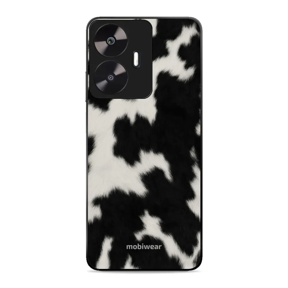 Etui ochronne do Realme C55, Mobiwear Glossy Case, krowie futerko